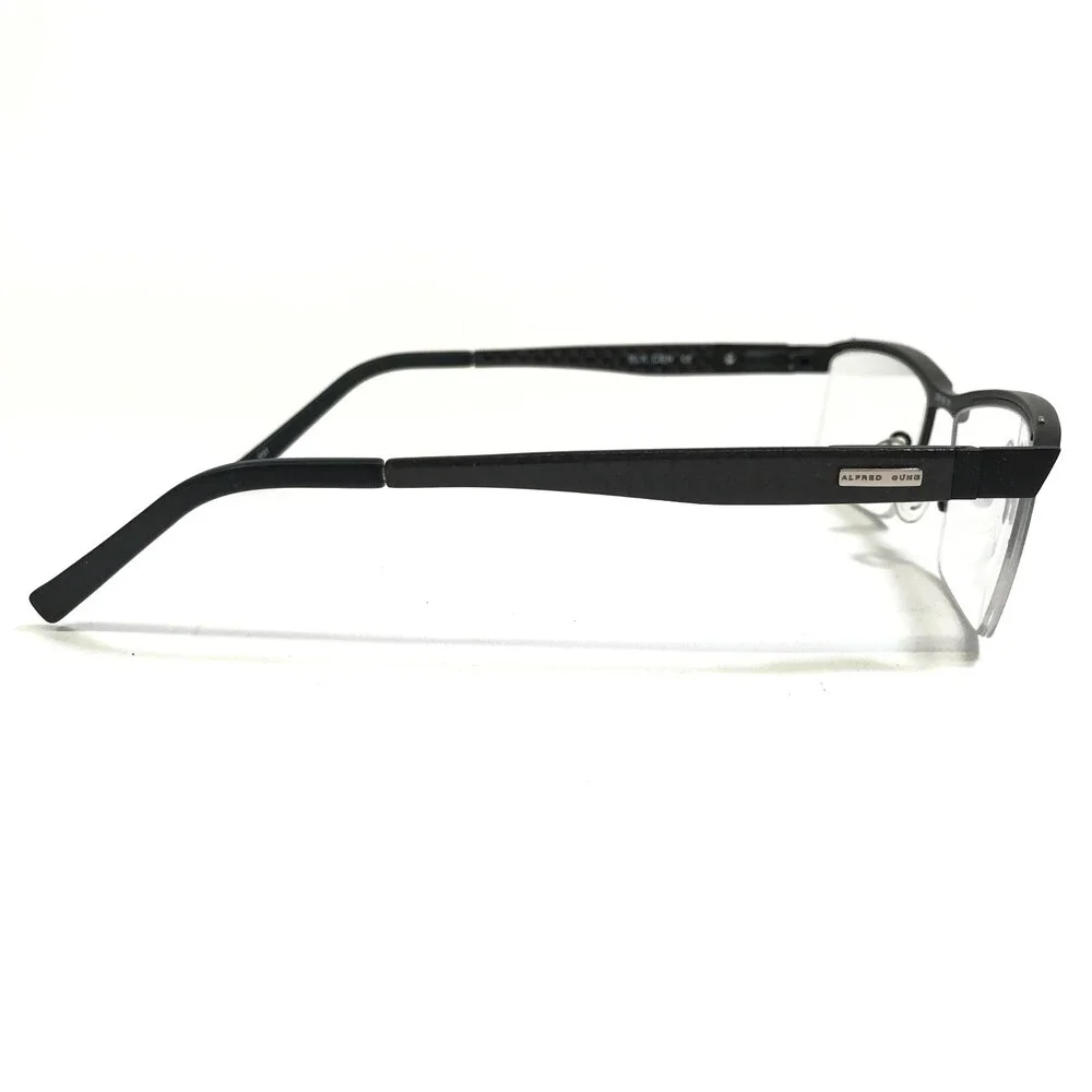 Alfred Sung Eyeglasses Frames AS5005 BLK CEN Rectangular Half Rim 56-18-140